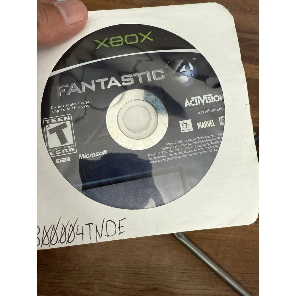 Lot Of 4 Xbox Games , Disc Only , NFL 2003, World Poker, Fantastic 4 Crimson Ski